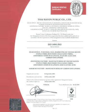 ISO 14001:2004 - Thai Rayon Public Co. Ltd.