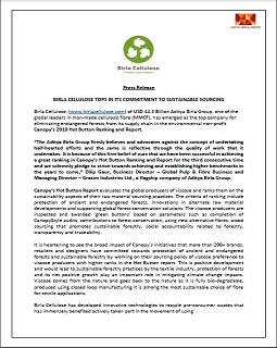 Birla Cellulose - Canopy Hot Button Ranking 2019