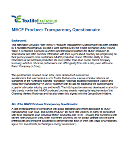 MMCF Producer Transparency Questionnaire