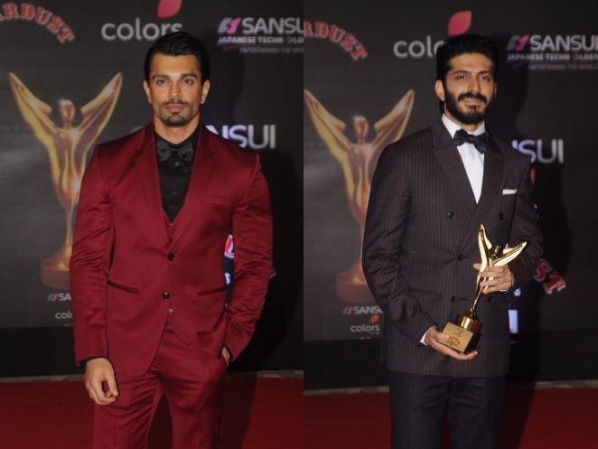 Karan Singh Grover Harshvardhan Kapoor at stardust awards