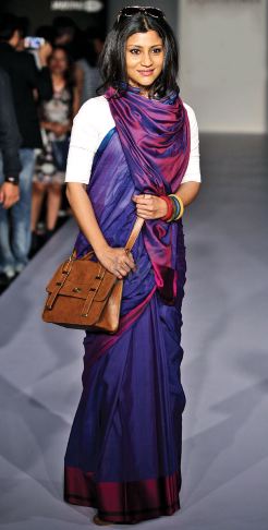 Silk saree with a shirt