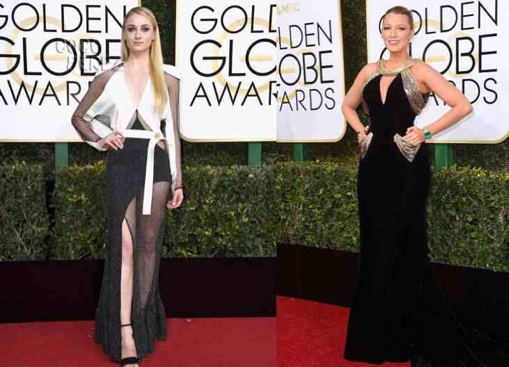 Sophie Turner and Blake lively at Golden Globes