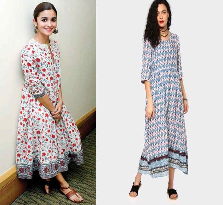 Alia Bhatt Printed Maxi Dress