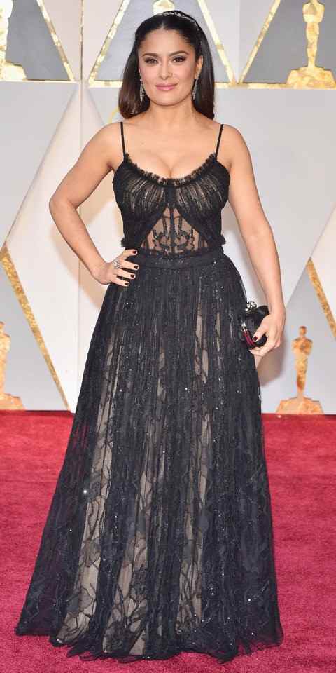 Salma Hayek in Black Gown