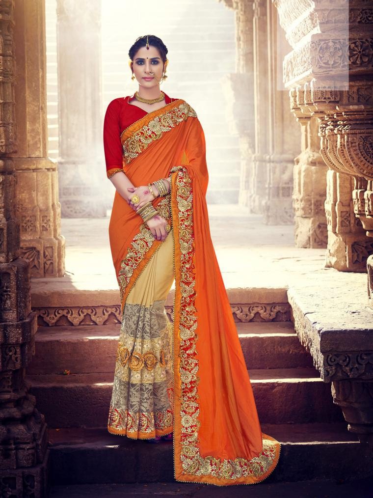 LIVA-2018-Fashion-Wedding-Sarees-Flaunt-Traditional-Flair-With-Zari