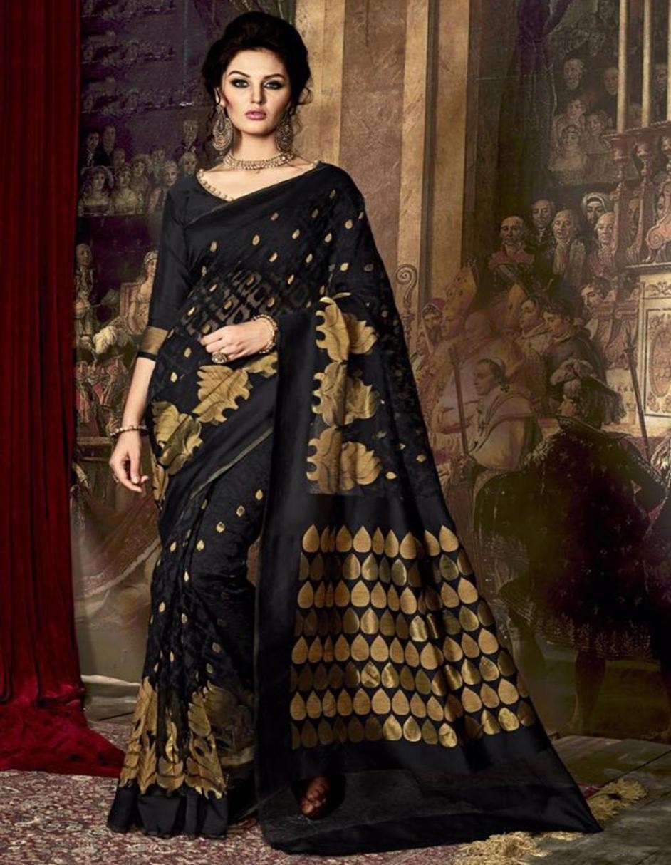 LIVA-2018-Fashion-Wedding-Sarees-Try-The-Glam Duo-Black-And-Gold