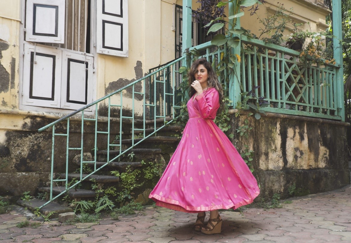 Breezy Fabric Pink Dress