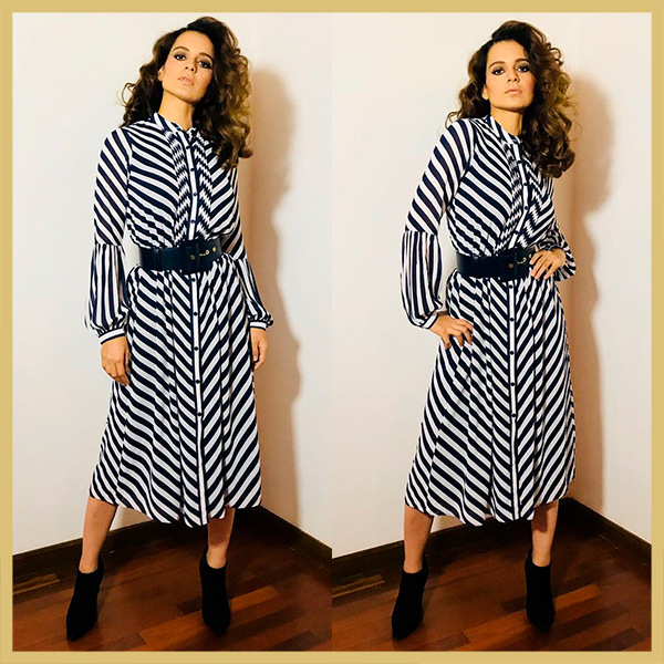 Kangana In Stripes