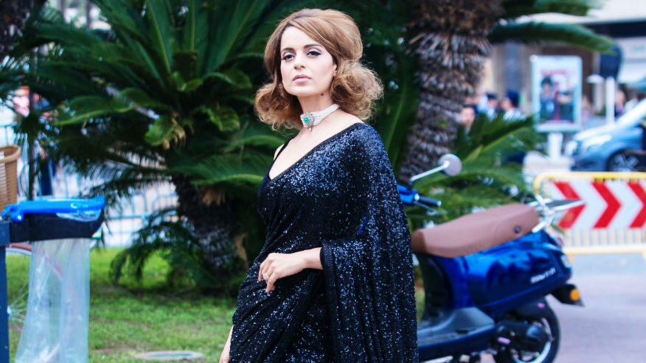 Kangana in Saree at Cannes